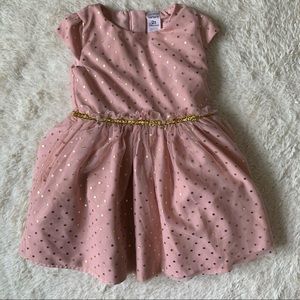 CARTERS | Pink and Gold Party Dress